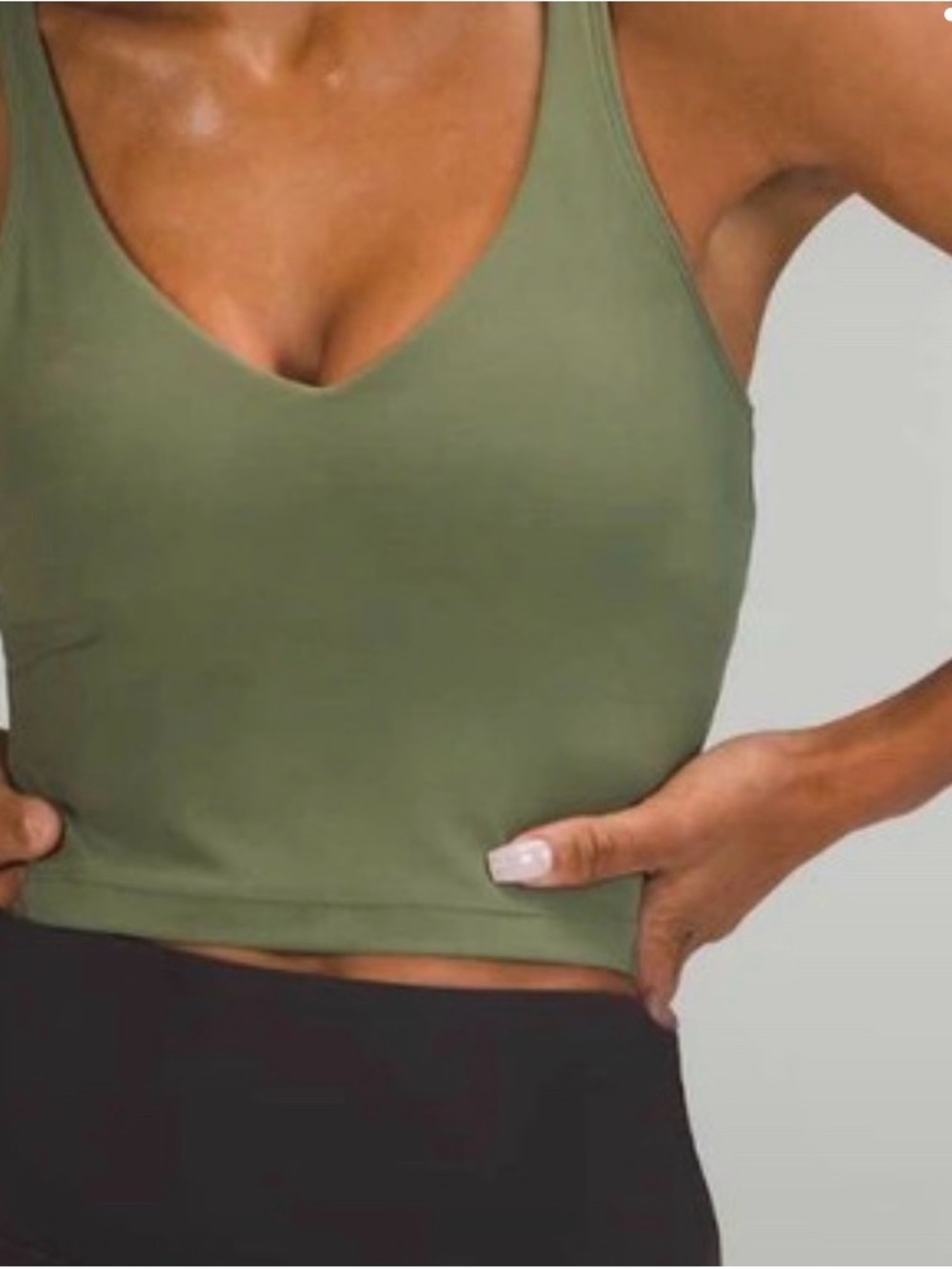 lululemon athletica Olive Green Align Top SZ 6